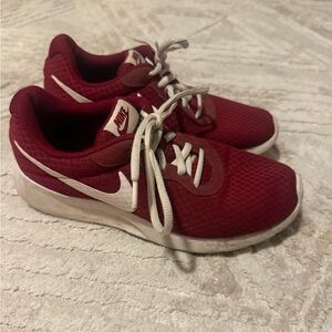 Nike Burgundy and White Running Shoes